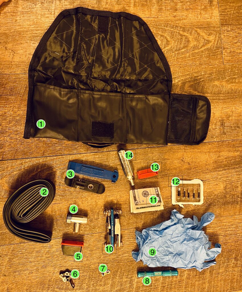 what's in my saddle bag